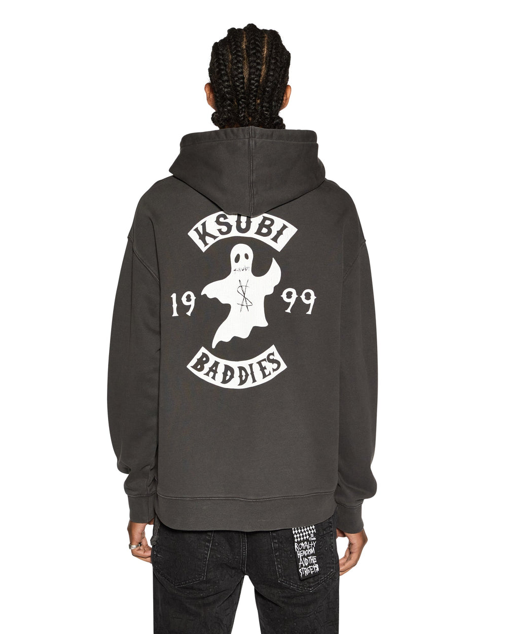 Baddies Biggie Oversized Hoodie - Faded Black