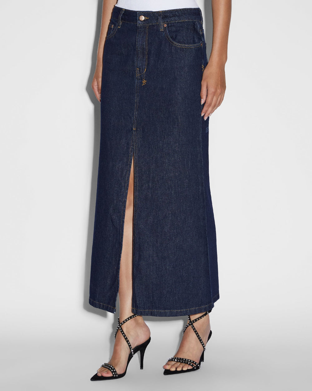 Swerve Midi Skirt Legacy - Dark Blue Denim