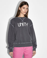 Buy Unity Star Oh G Crew Charcoal Women's Sweater KSUBI