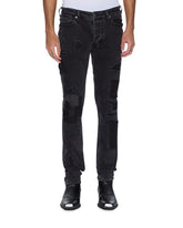 Mens Van Winkle Led Black Rockstar Repair Skinny Denim Jeans