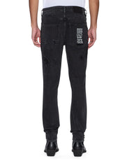 Mens Van Winkle Led Black Rockstar Repair Skinny Denim Jeans