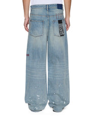 Mens Maxx Scatter Blue Baggy Denim Jeans