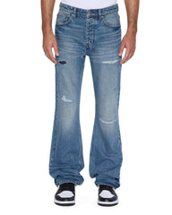 Mens Bronko Roadhouse Repair Bootcut Denim Jeans