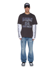 Mens Bronko Roadhouse Repair Bootcut Denim Jeans