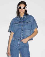 Cargo Short Sleeve Shirt Heritage - Blue Denim