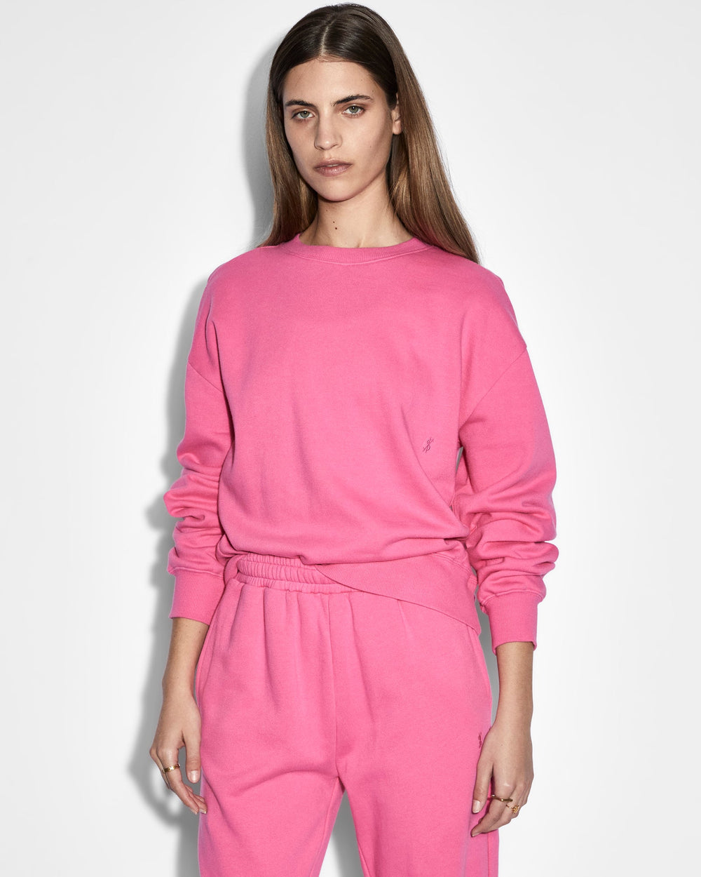 Buy 3 X 4 Klassic Crew Hype Pink Fleece Sweater KSUBI