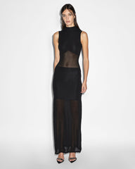 Tonik Milano Sheer Maxi Dress - Black