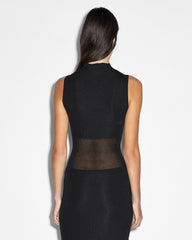 Tonik Milano Sheer Maxi Dress - Black