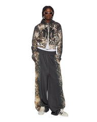 Womens Mowalola Trakpant Black Cheetah Pants