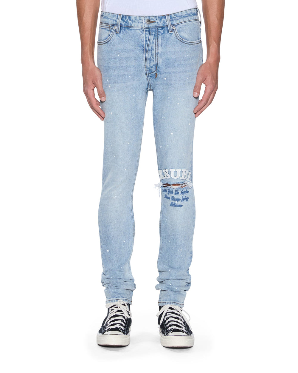 Mens Van Winkle Duke Blue Skinny Denim Jeans