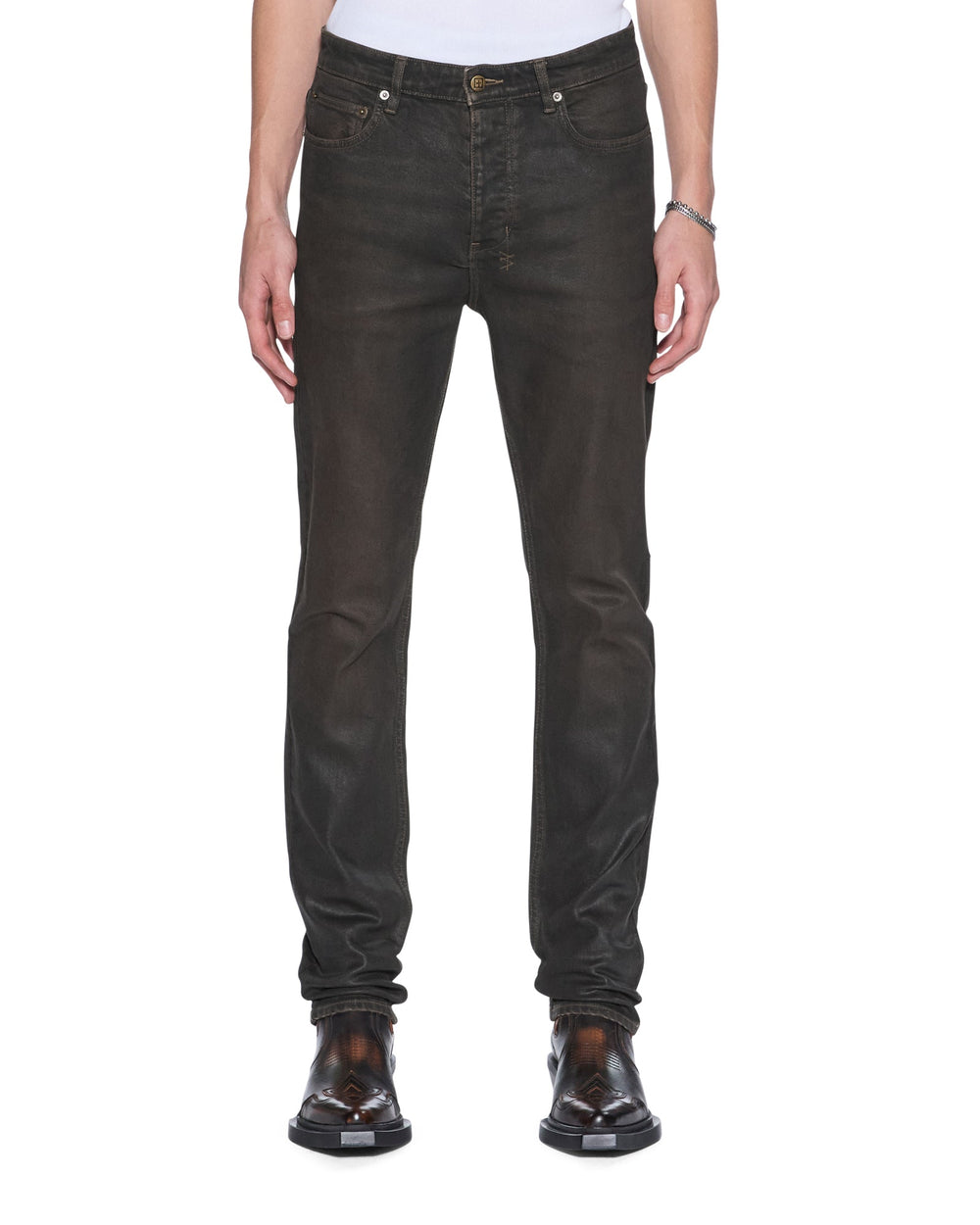 Mens Chitch Grease Slim Denim Jeans