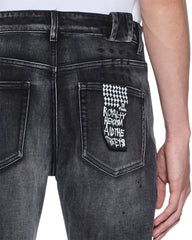 Mens Chitch Carbon Black Slim Denim Jeans