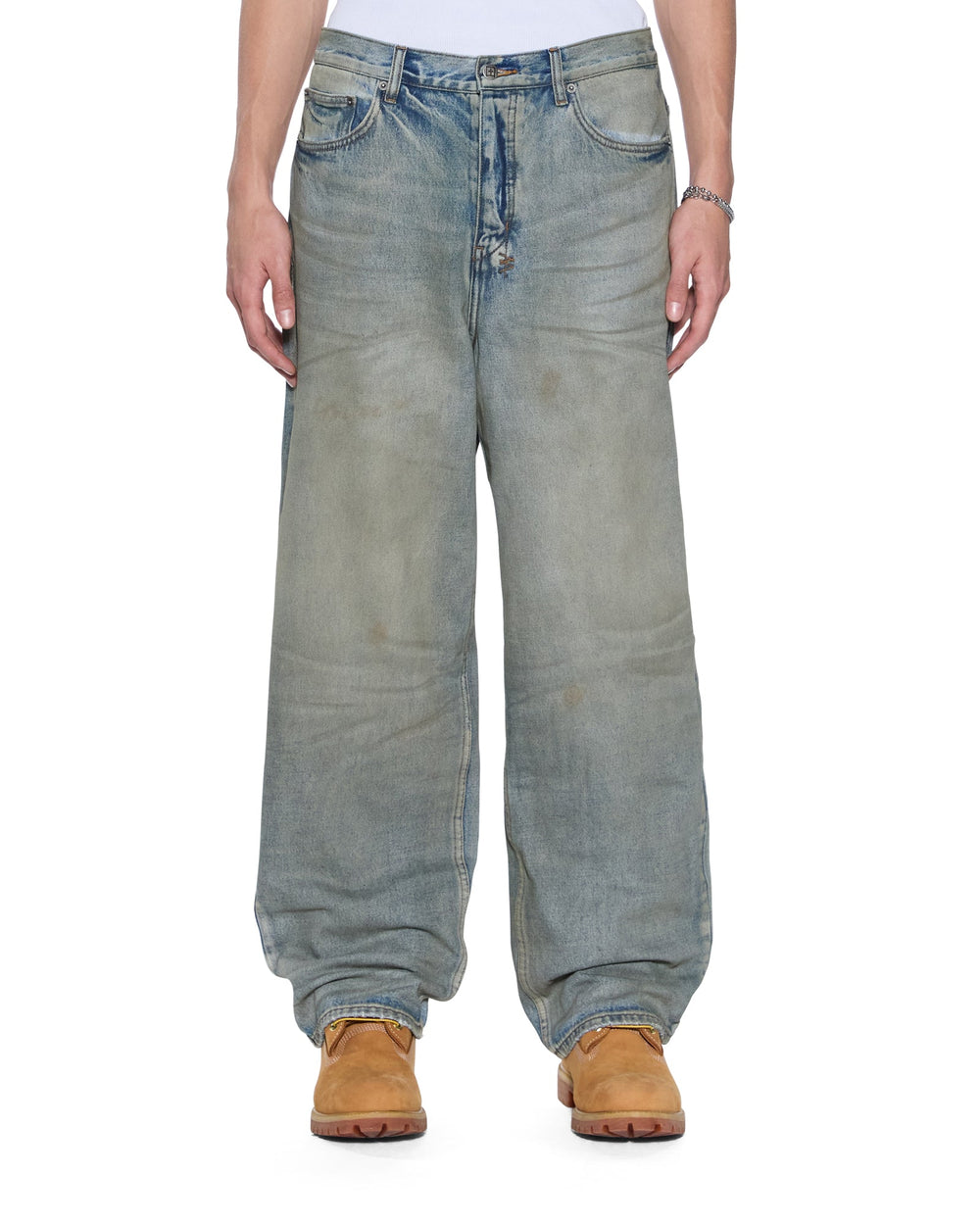 Maxx Mechanik Mens Baggy Jeans - Blue Denim