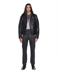 Mens Chitch Backstage Black Metalik Slim Denim Jeans