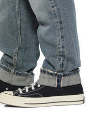 Mens Hazlow Selvedge Melbourne Blue Straight Denim Jeans