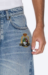 Mens Maxx Short 70'S Blue Trashed Walkshorts