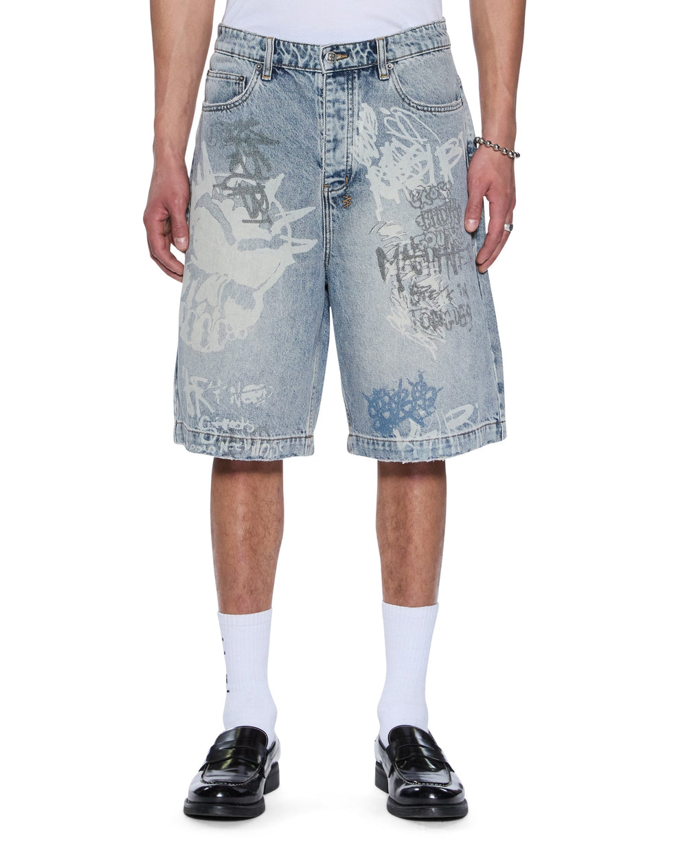 Mens Maxx Short Rogue Blue Graffiti Walkshorts