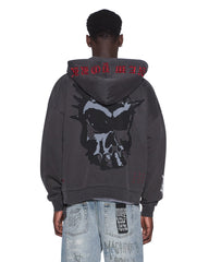 Mens Graff Ekcess Zip Thru Hoodie Faded Black Fleece