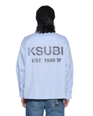 Mens Lanley Ls Shirt Ocean Stripe Shirts