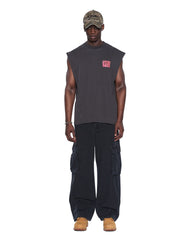 Mens Panthera Cut Off Biggie Tee Ash Tees