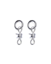 Barbed Wire Earrings Silver