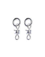 Barbed Wire Earrings Silver