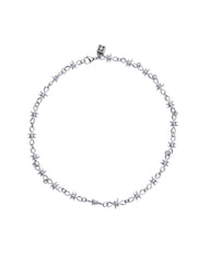 Barbed Wire Necklace Silver