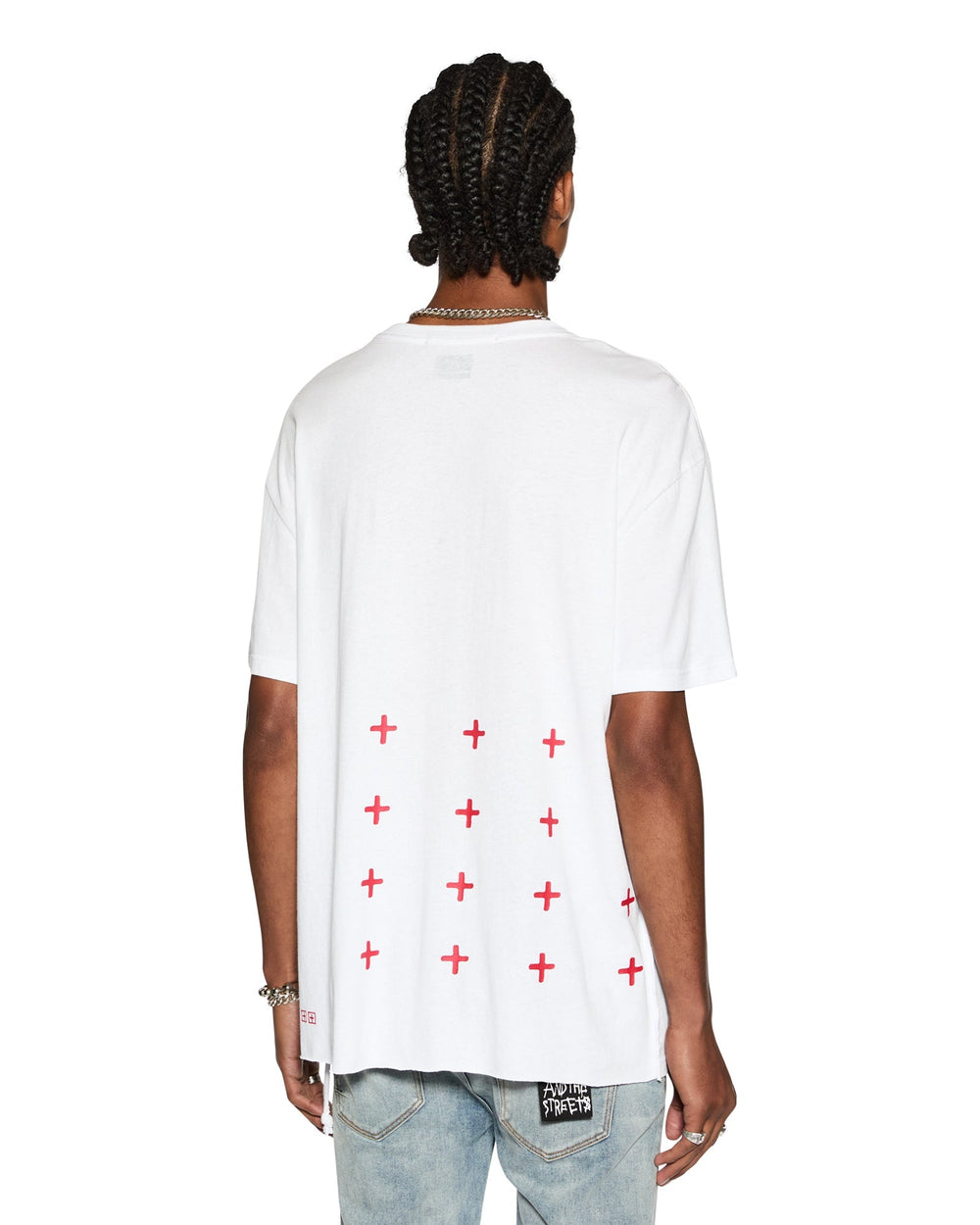 4x4 Biggie Ss Tee White/red