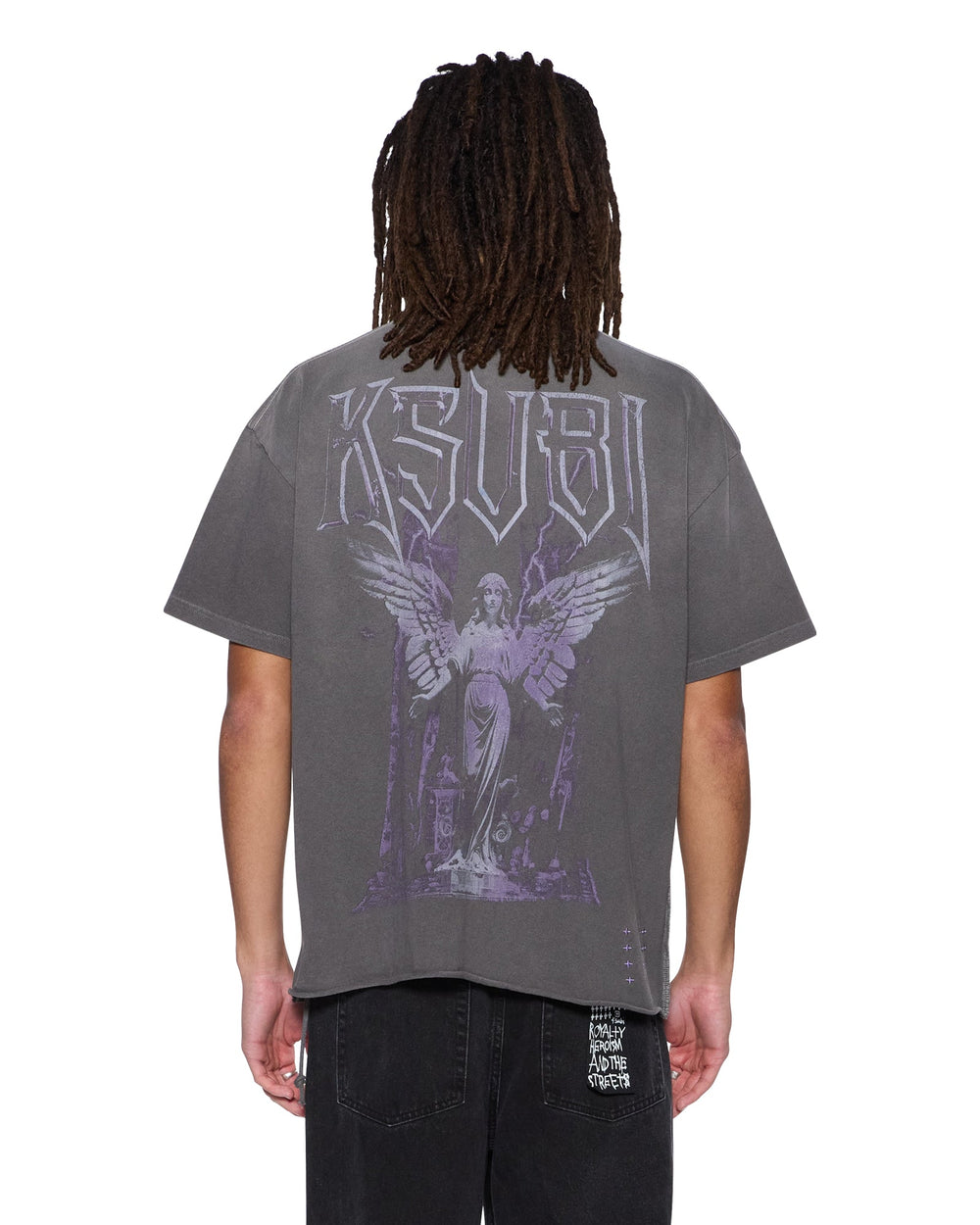 Mens Utopia Angel Ekcess Ss Tee Charcoal Tees