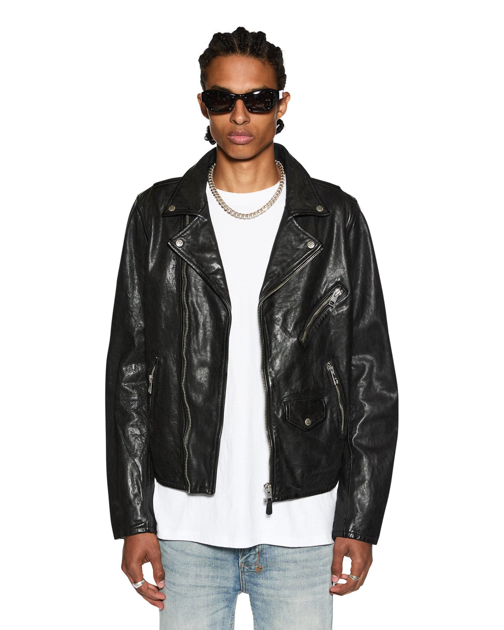 Buy Capitol Leather Jacket Black Ksubi