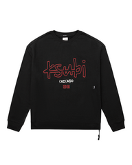 Buy Chicago 4X4 Biggie Crew Jet Black Men's Oversized Crew KSUBI