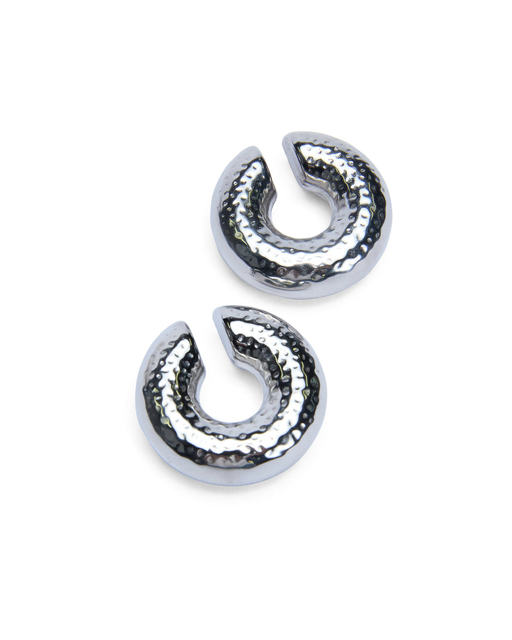 Silver Ripple Ear Cuff