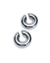 Silver Ripple Ear Cuff