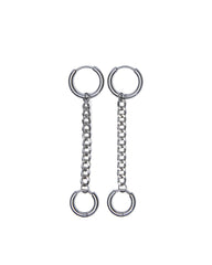 Silver Chainlink Huggies