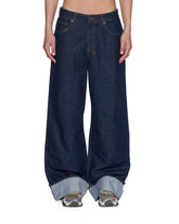 Womens Ksuper Cuffed Mystic Rinse Baggy Denim Jeans