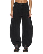 Womens Barrel Jean Noir Barrel Leg Denim Jeans