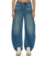 Womens Barrel Texas Blue Barrel Leg Denim Jeans