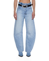 Womens Hi Barrel Jean Cutoff Vapour Barrel Leg Denim Jeans