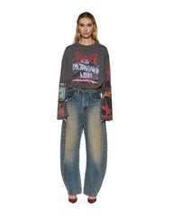 Womens Barrel Jean Dune Barrel Leg Denim Jeans