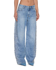 Womens Low Rider Kulture Krystal Relaxed Denim Jeans