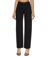 Womens Brooklyn Jet Black Straight Denim Jeans