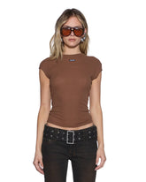 Womens Staple Ss Tee Chocolate Sheer Tees