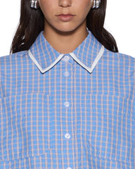 Womens Balter Ls Shirt Blu Check Shirts