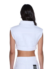 Womens Trucker Vest Fresh Fashion Tops