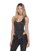 Womens Lara Bodysuit Silver Fashion Tops