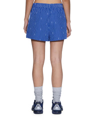 Womens Boxer Shorts Cobalt Stripe Walkshorts