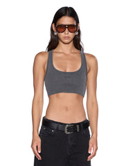 Womens 1999 Origin Cropped Tank Charcoal Tees
