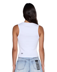 Stacked Syndicate Racer Back Tank - Xtra White