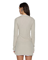 Womens Crawford Ls Mini Dress Taupe Dresses