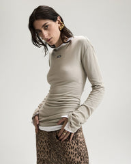 Womens Crawford Ls Mini Dress Taupe Dresses